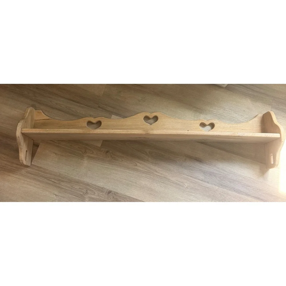 Vintage Wooden Heart Shelf
